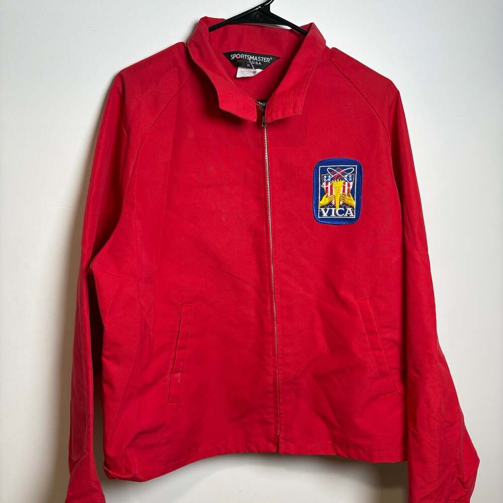 Vintage Sportsmaster VICA Vocational Industrial Clubs of America Red Full Zip XL